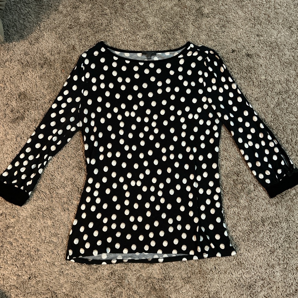 The Limited Black and White Polka Dot Blouse